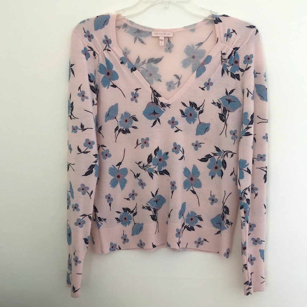 Rebecca Taylor pink cashmere sweater
